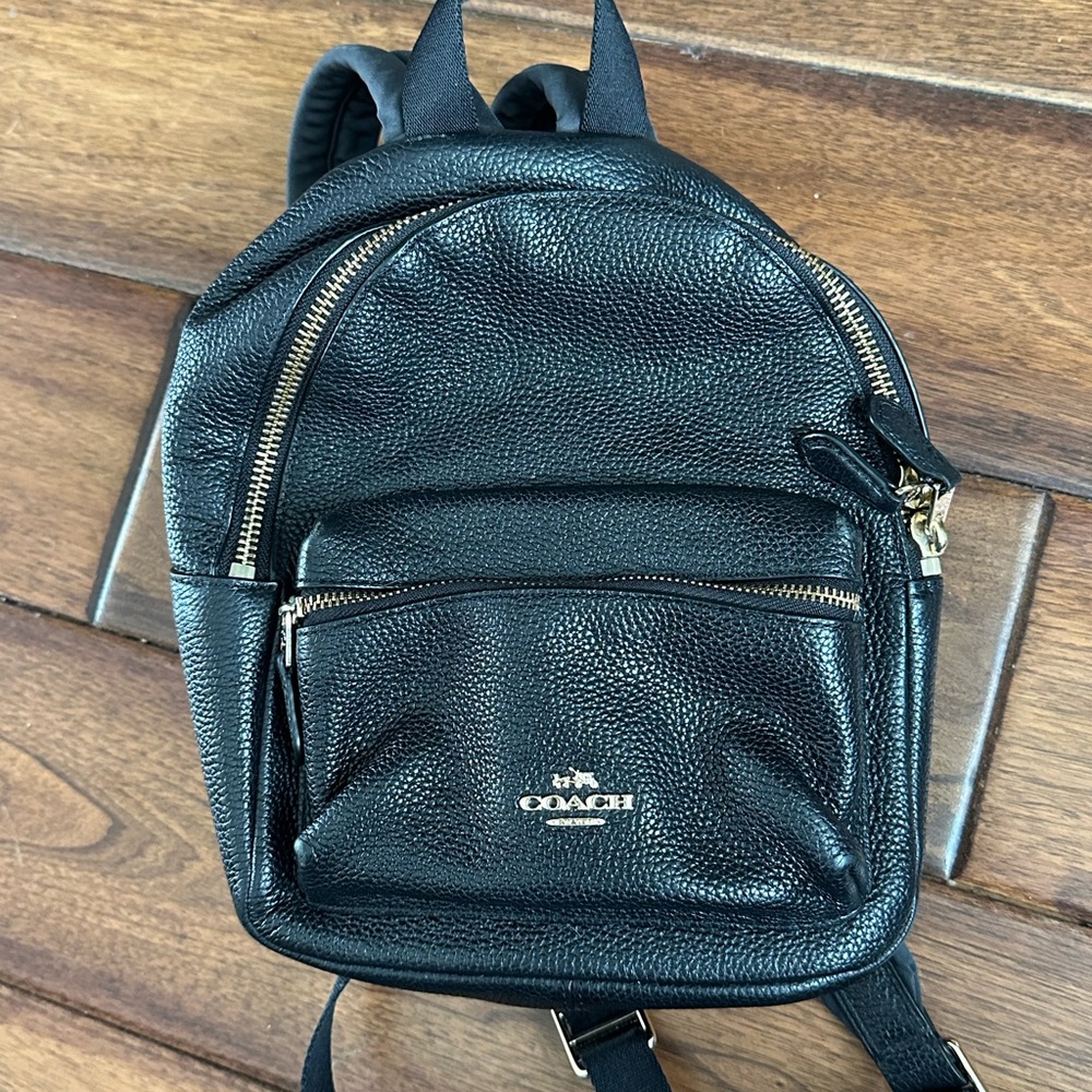 Coach Black Leather Women’s Backpack